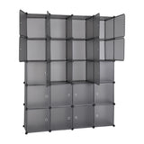 ZNTS 20 Cube Organizer Stackable Plastic Cube Storage Shelves Design Multifunctional Modular Closet 89154546