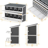 ZNTS Nesting Boxes for Chickens, Wooden Chicken Nesting Box, 8 Compartments Egg Laying Boxes for Hens, W1850120022