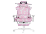 TS87 Pink COW Series Gaming Chair with Footrest B031P369374