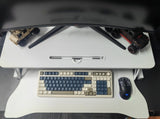 32 Inch Desk Converter, Height Adjustable Sit to Stand Riser, Dual Monitor and Laptop Workstation 64781257
