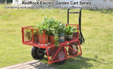 Wheelbarrow Utility Cart Electric Powered Cart 48V28Ah 500W Capacity 500lbs Material Hauler ET301713RDF