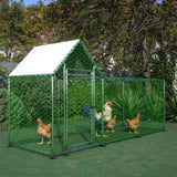 10x3FT Metal Chicken Coop Run Backyard Hen House Poultry Habitat Cage w/Cover W2505P151984
