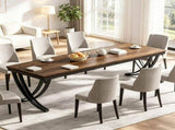 78.74 Inch Wooden Farmhouse Table 6-8 Seater Rectangular Dining Table 56903027