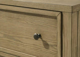 1pc Rustic 2-Drawer Nightstand with Open Shelf Wooden Bedroom Nightstand Tan / Beige Natural B011P255746