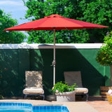 10FT Patio Umbrella, Outdoor Table Umbrella with Push Button Tilt and Crank, UV Protection W1859P195380