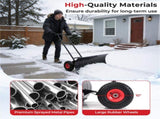 29" x 33" x 44" Blade Snow Shovel with Wheels, 6-Level Handle Tilt & 7-Level Blade Rotation Snow 09318987