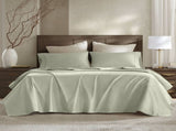 4 Pieces Queen Sateen Sheet Set,Sage B035P381328