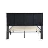 Full Size Upholstered Platform Bed Frame with Headboard, Strong Wood Slat Support, Mattress W2297P347432