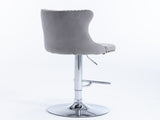 Furniture,Swivel Velvet Barstools Adjusatble Seat Height from 25-33 Inch, Modern Upholstered Chrome 49197082
