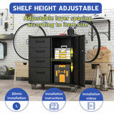 Sturdy Metal Tool Storage Cabinet with Wheels - Tool Storage Cabinet for Garage, Office, and Home T2398P223007
