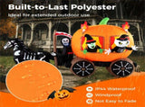 10.2x2.6x5.9ft Halloween Inflatable Carriage - 6 LED Lights, Premium Polyester , 20611597