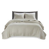 2 Piece Quilt Set Cream Twin/Twin XL B035129047