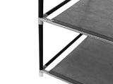 64" Portable Closet Storage Organizer Wardrobe Clothes Rack with Shelves Black 72214687