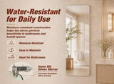 60" x 15" Full Length Wall Mirror, Frameless Rounded Rectangle Body Mirror with Shatter-Resistant 68969273