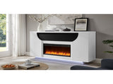 Aurora White 76 Inch Fireplace with TV Lift B201P345169