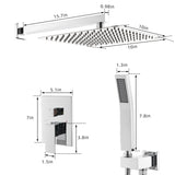 ZNTS Bathroom Luxury Rain Mixer Combo Set Wall Mounted Rainfall Shower Head System Polished Chrome, W1932123650