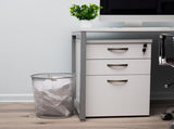 Mesh Trash Can, 16.65L , Waste Paper Basket, Round, Office, Metal, Silver 47621532