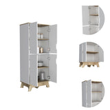 Zurich Double Kitchen Pantry, Double Door Cabinet, Four Shelves B128P148848