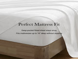 4 Pieces Cal King Sateen Sheet Set,White B035P381314