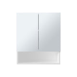 Wanna 23" High Double Door Medicine Cabinet with Three Shelves for Bathroom White B070P286459