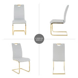 Modern Dining Chairs with Faux Leather Padded Seat Dining Living Room Chairs Upholstered Chair with W210P164980