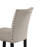 Beige Counter Height Chair with Nailhead Trim B062P209272