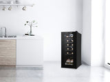 JC-34 115V 85W 1.2cu.ft/34l Electronic Wine Cabinet Cold Rolled Sheet Transparent Glass Door / 91489042