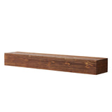 72" Rustic Wood Fireplace Mantel,Wall-Mounted & Floating Shelf for Home Decor W1390138525
