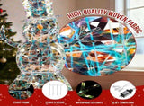 4FT Lighted Iridescent Snowman Christmas Decorations, Pre-lit Holiday Decor with 100 Warm White LED 15924623