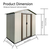 Outdoor Storage Garden Shed 5FTx3FT Apex Roof White W2794P243307