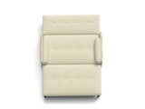 Ivory Corduroy Loveseat, Convertible Lounge Chair and Bed W570P195339