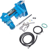 ZNTS 20GPM 12V Fuel Transfer Pump with Nozzle Kit for Transfer of Gasoline Diesel Blue 02142653