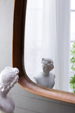 27"x37" Irrgeular Mirror with Wood Frame, Wall Mirror for Living Room Bathroom Entryway W2078126452