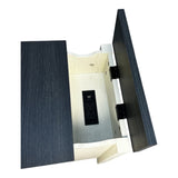 Farmhouse End Table Bedside Table with Charging Station,Night Stand with Barn Door and Drawer, W1412P230408