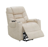 Light Grey Power Lift Recliner with Heating and Massage B062P215446