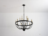 18-Light Chandelier Industrial Iron Candle Chandelier Modern Suspended Farmhouse Pendant Light W5008P479819