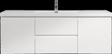 60" Floating Bathroom Vanity with Sink, Modern Wall-Mounted Bathroom Storage Vanity Cabinet with W1573P152688