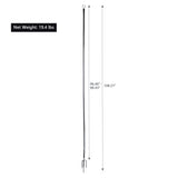 ZNTS Set of 6 RC String Light Pole, 9 FT Lighting Stand with Star Shape Hooks, LED Solar Bulbs for W2181P152205