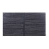 Grey Oak and Black Dining Table with Sled Base B062P186433