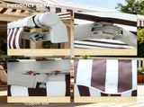 10' X 8' Retractable Awning Patio Sunshade Shelter with Manual Crank Handle UV & Water-Resistant 12580474