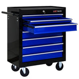7 DRAWERS MULTIFUNCTIONAL TOOL CART WITH WHEELS-BLACKBLUE W1102P160642