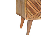 Artisan Furniture Solid Wood Boucle Carved Telephone Table B182P280795
