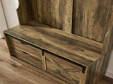 Light brown, Column Coat Rack with Storage Shoe Cabinet 61909411