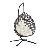 U_STYLE Versatile Hanging Egg Chair for Indoor and Outdoor Use N711P255131A
