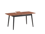 Natural and Black Dining Table with Bufferfly Extension Leaf B062P209313