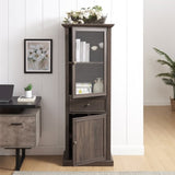 Tall Storage Cabinet, Freestanding Cabinet Glass Door and Shelves, Sideboard cabinet, Cabinet W2275P206603