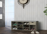 Storage Bench, Shoe Bench, Entryway Bench Padded Cushion, Drawer and Open Compartments, Bench 66471525