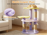 29" Moon & Star Cat Tree with 4 Levels, Jute Scratching Posts & Anti-Tipping Device for Kittens & 17222653