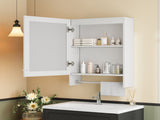 3-in-1 Bathroom Mirror Cabinet, 20-inch Wall Mounted Medicine Cabinet with Adjustable Shelf & Soft N710P388096K