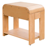 Modern One Drawer Waterfall Nightstand B035P203223